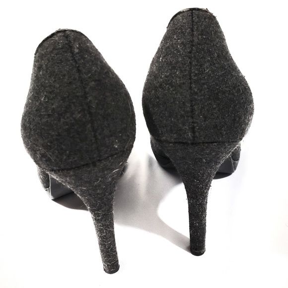 Loft Charcoal Heel with Black Textured Toe Caps - Picture 3 of 5